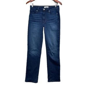 Paige Hoxton Slim Jeans Womens 27 4 Blue Denim Straight Ankle Mid Rise Classic